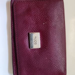 Tods maroon card holder like new